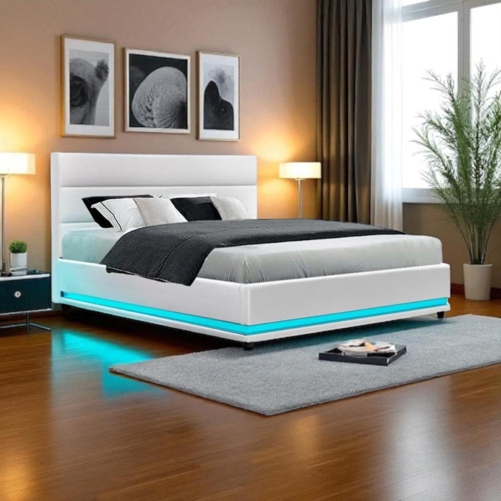 מיטה זוגית דגם Artiss LUMI – עם תאורת לד וארגז מצעים