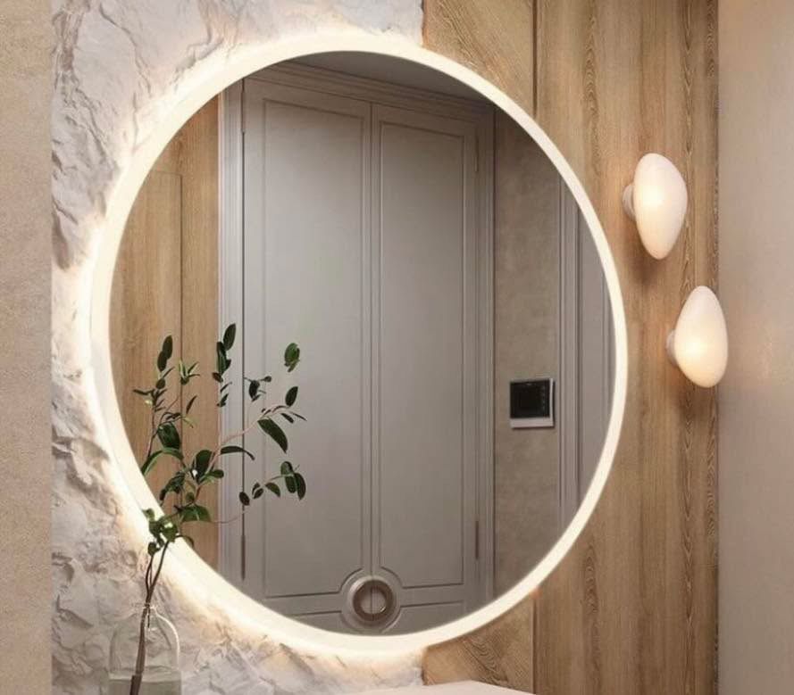 מראה עגולה עם תאורה - דגם לאוס