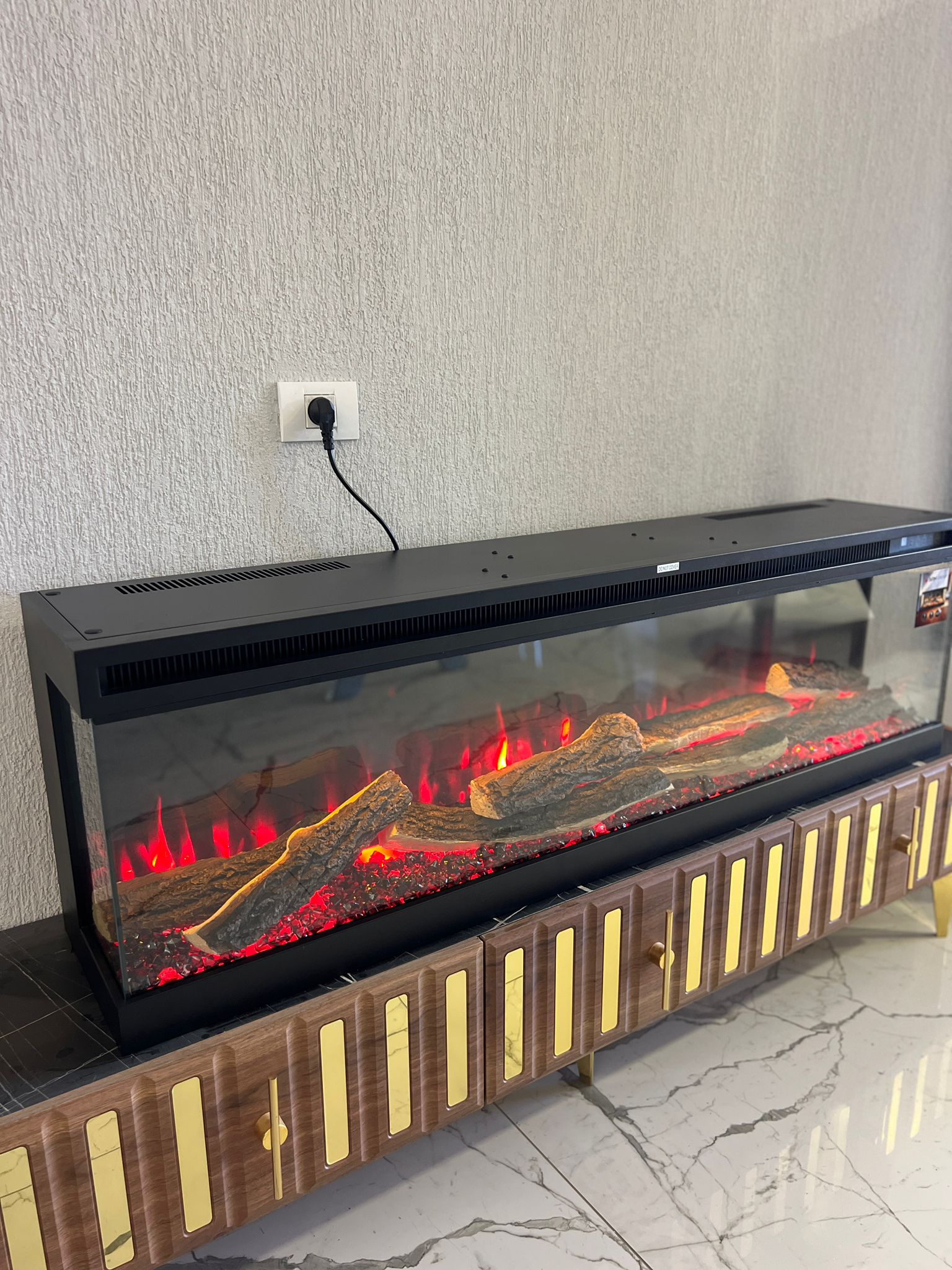 קמין אח חשמלי חימום פנורמי דגם P360