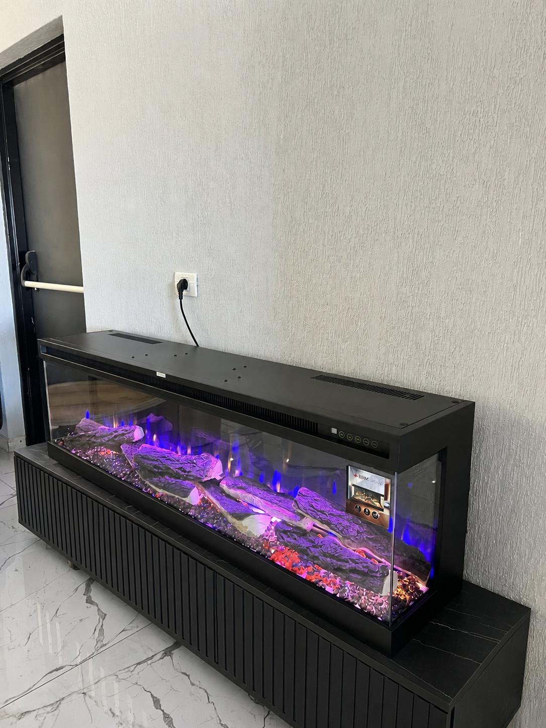 קמין אח חשמלי חימום פנורמי דגם P360